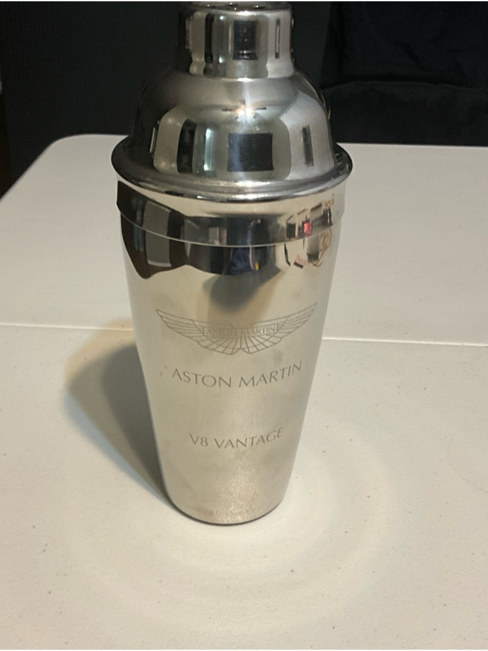 Aston Martin V8 Vantage Stainless Steel Cocktail Shaker - Silver